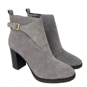 Cole Haan Suede Gray Ankle Booties